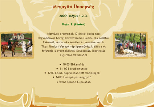 A Seholsziget Élménypark honlapján látható felhívás A Seholsziget Élménypark honlapján látható felhívás