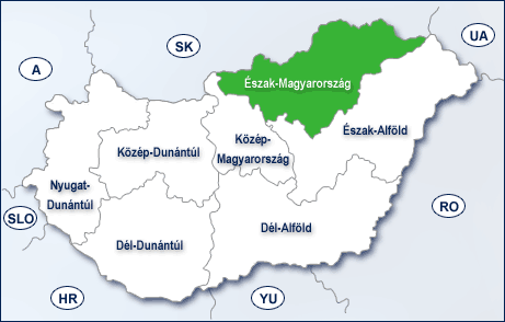 Észak-Magyarországi Régió területmegjelölés